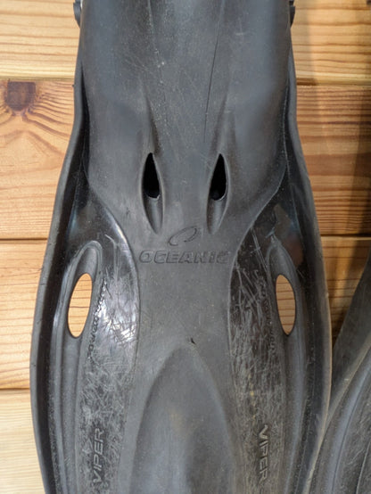Oceanic Viper Open Heel Dive Snorkel Fins Flippers XL - XS Scuba Spring Straps3