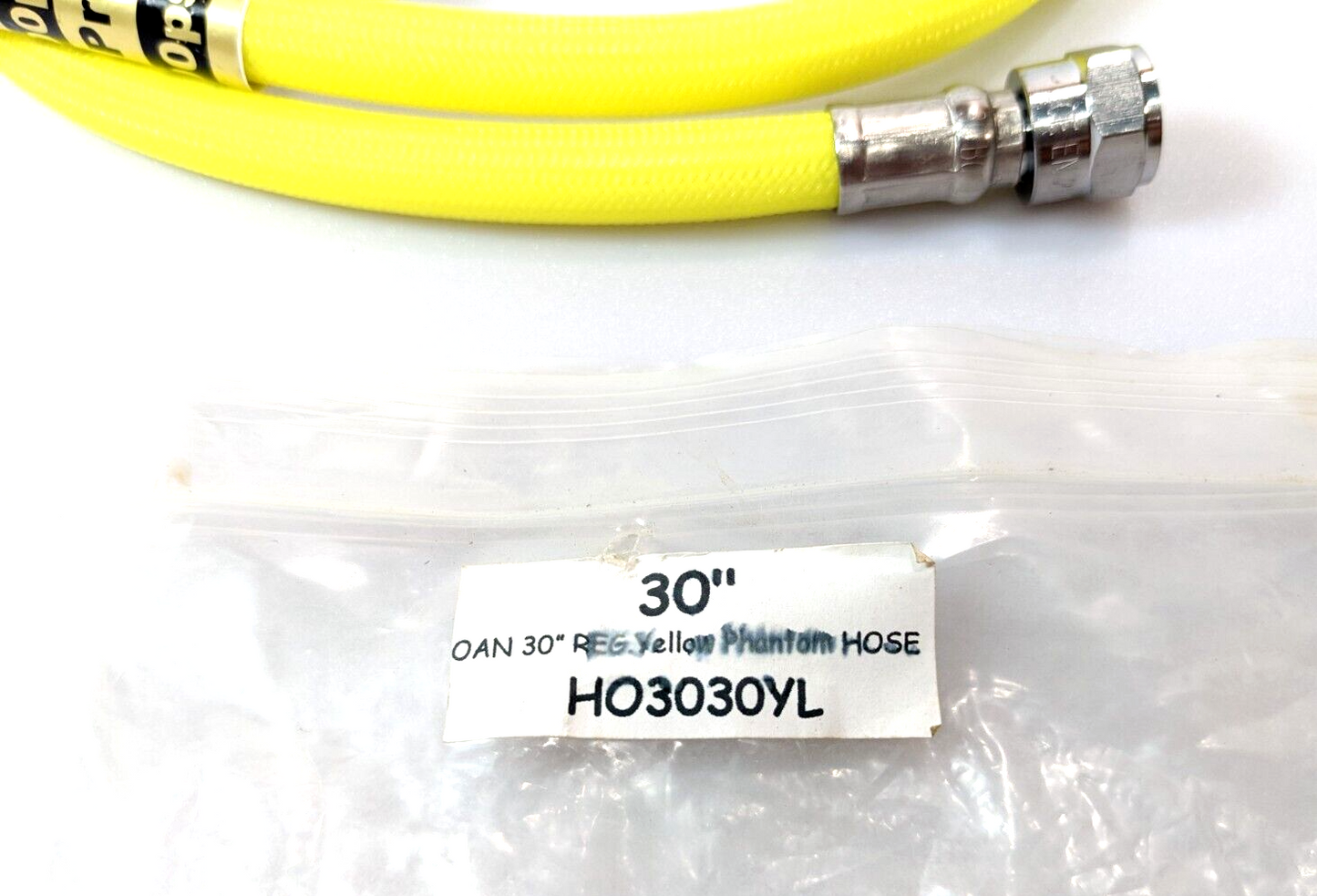 Phantom Double Braided Octo Octopus Scuba 30in Hose Dive Diving Yellow Regulator3