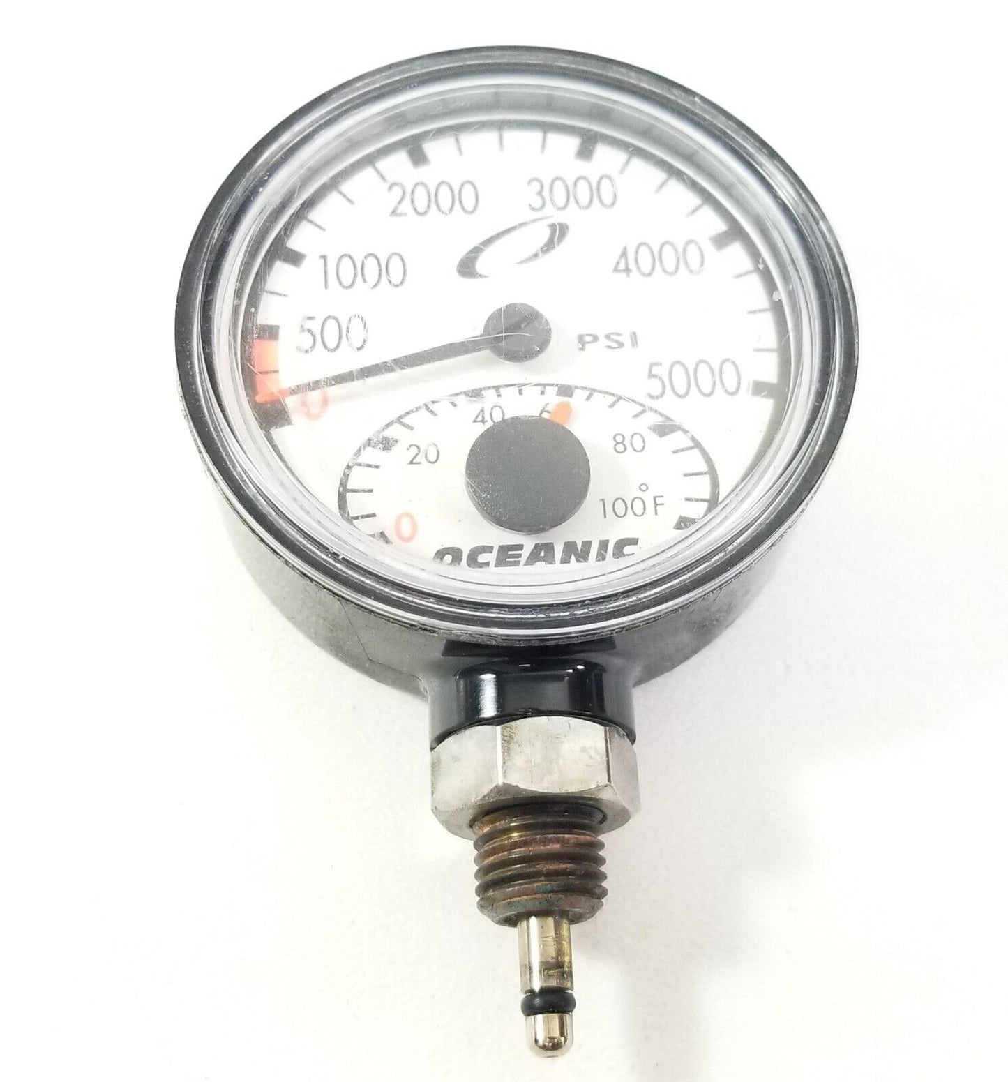 Oceanic 5000 PSI SPG Submersible Pressure Gauge + Thermometer 5,000 Scuba  #4334