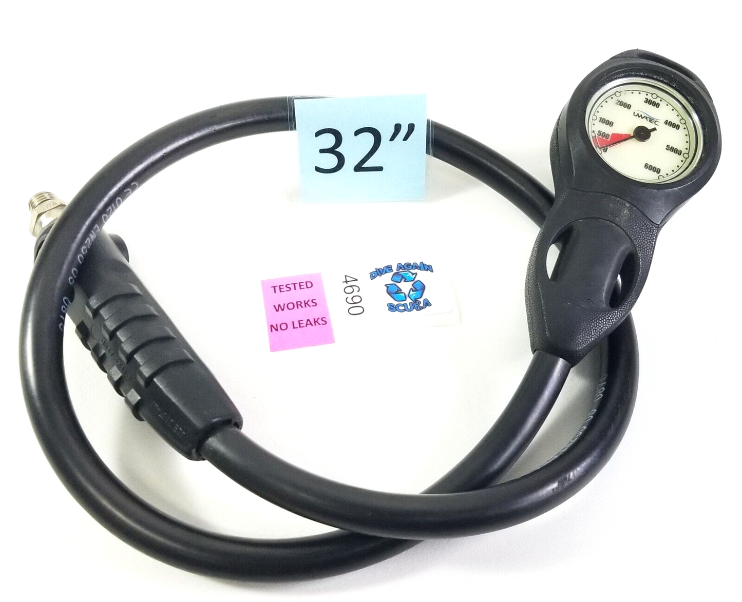 Uwatec 2" 6000 PSI SPG Submersible Pressure Gauge Scuba Dive Boot0