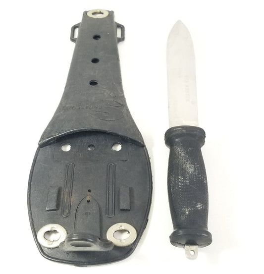 Sportsways Sea Hunter Fixed Blade Scuba Dive Knife Serrated Edge  Sheath Vintage