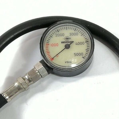 Beuchat 5000 PSI SPG Submersible Pressure Gauge 5,000 Scuba (Oceanic)      #1293