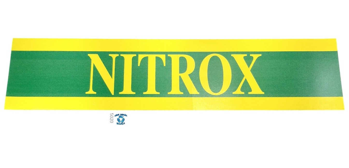 25" X 6" Nitrox Sticker Decal Tank Wrap Scuba Diving Enriched Air Yellow Green1