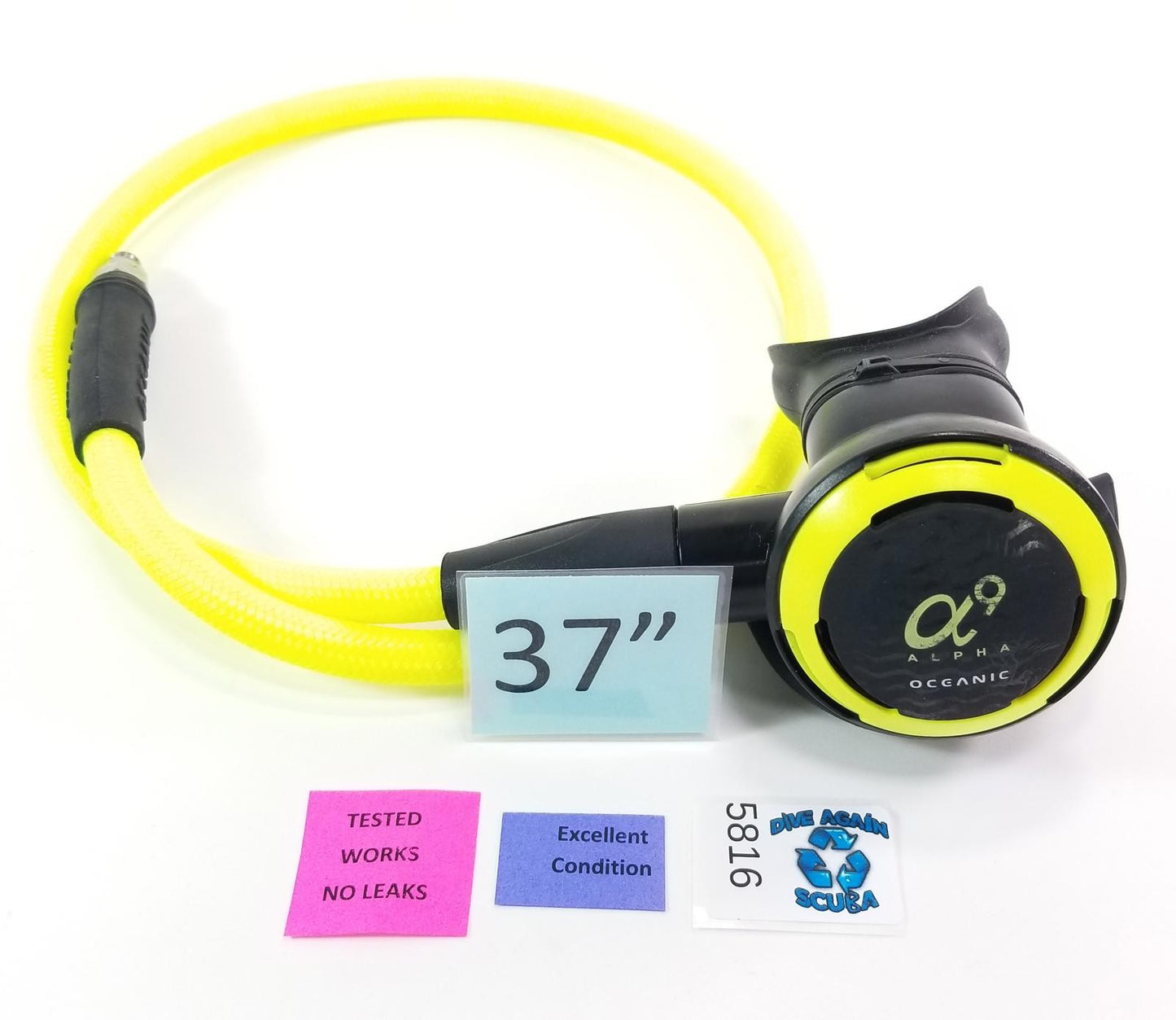 Oceanic Alpha 9 Octo, Octopus 2nd Stage Regulator Scuba Dive Yellow #58160