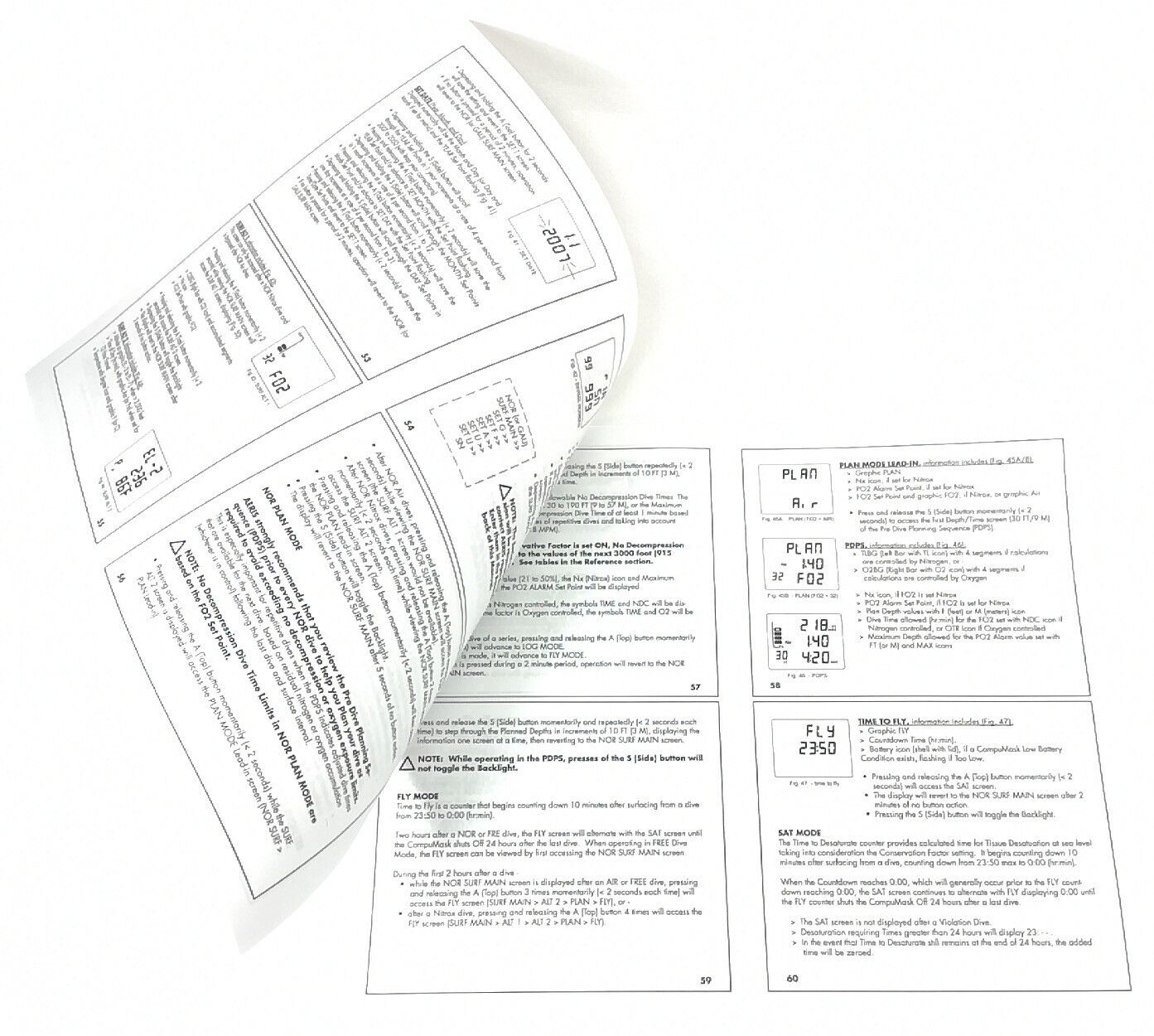 Aeris CompuMask Scuba Dive Wireless Computer Operating Manual Printed Compu Mask4