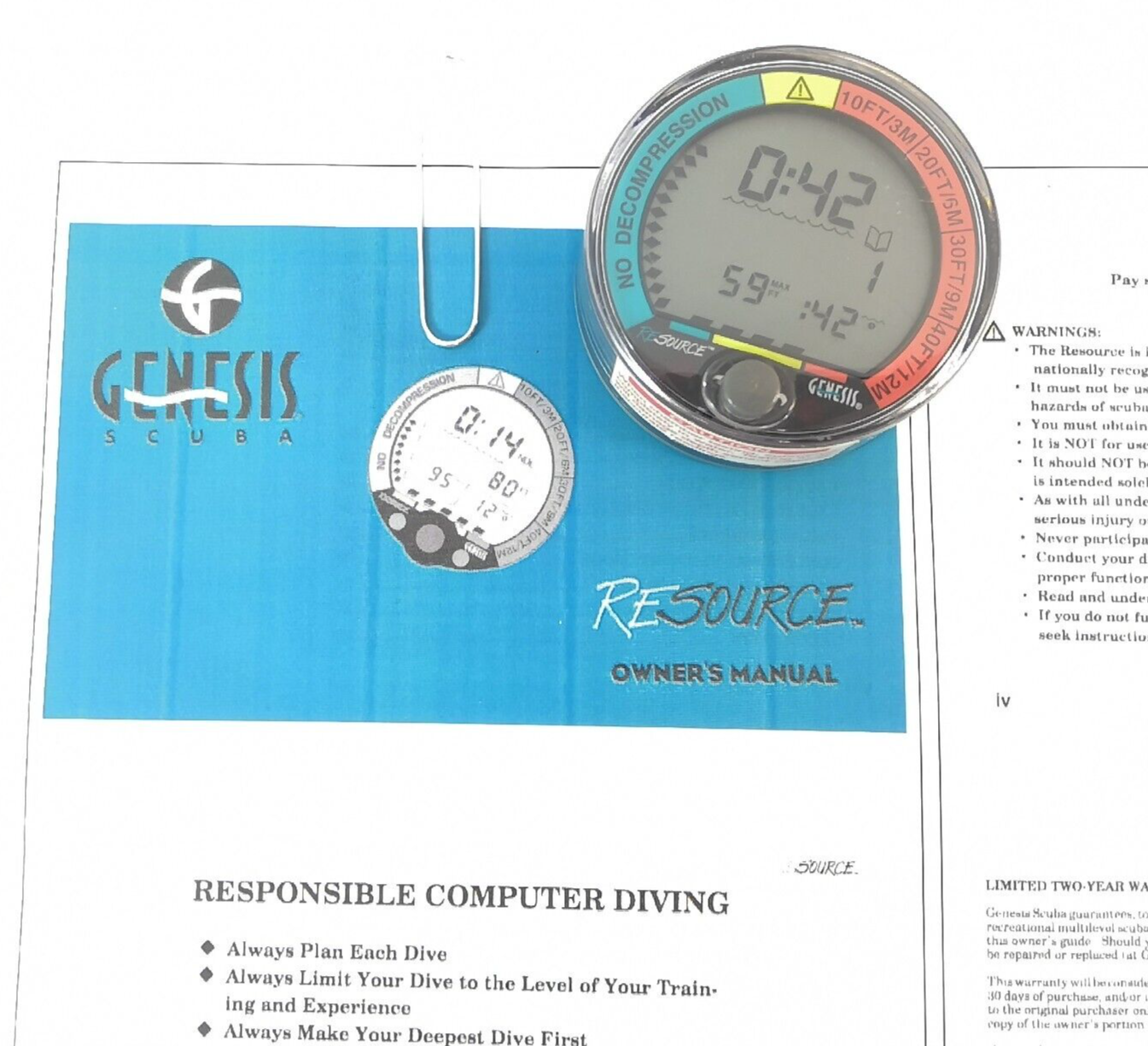 Genesis Sherwood Resource Puck Scuba Dive Diving Computer Module The Source 18433