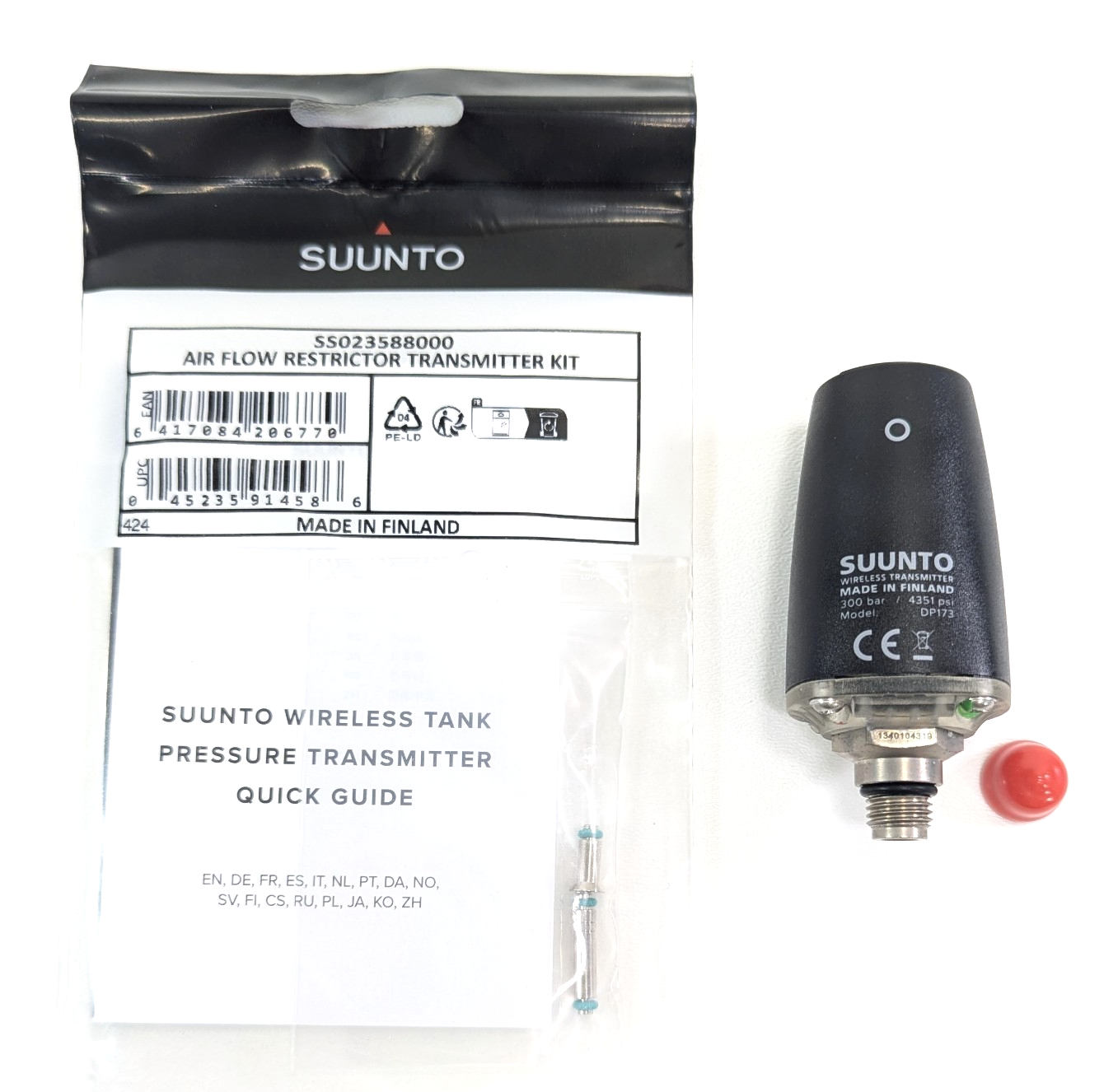 SUUNTO WIRELESS TANK PRESSURE TRANSMITTER Hoseless Scuba Dive Computer Serviced6