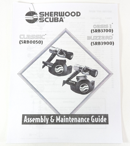 Sherwood Blizzard SRB3900 Assembly, Maintenance Service Repair Manual Scuba Dive1
