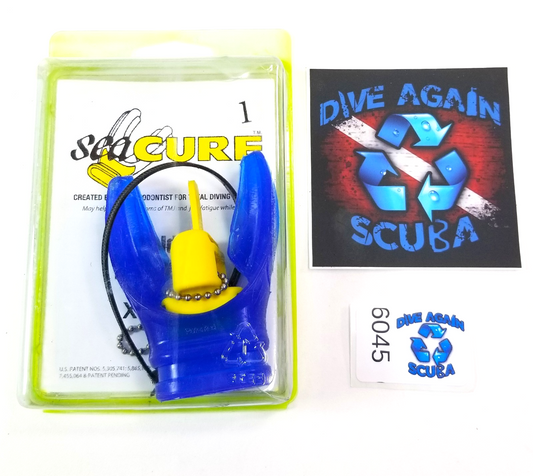 Scuba Diving SeaCURE X Type Moldable Mouthpiece Blue 1 NEW Mouth Piece0