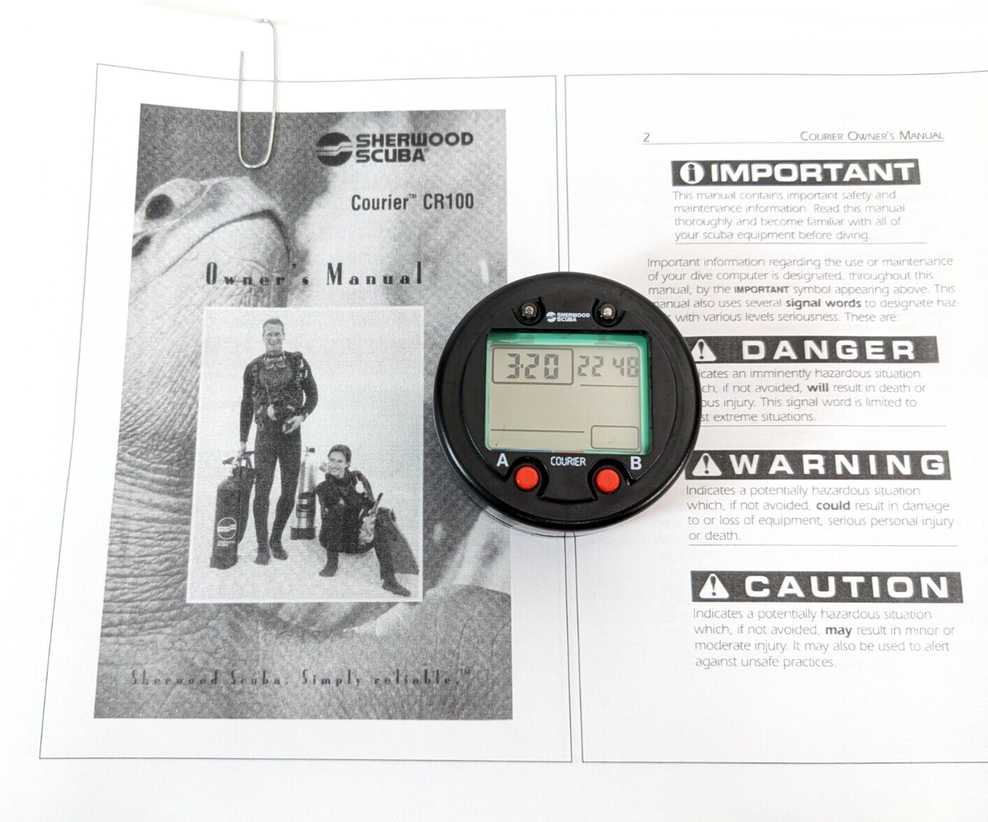 Sherwood Courier CR100 Air Scuba Dive Computer Puck Module Aqua Lung Matrix II 22