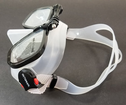 NEW Octomask Freediver Scuba Diving Mask GoPro Hero Camera Mount Black / Clear4