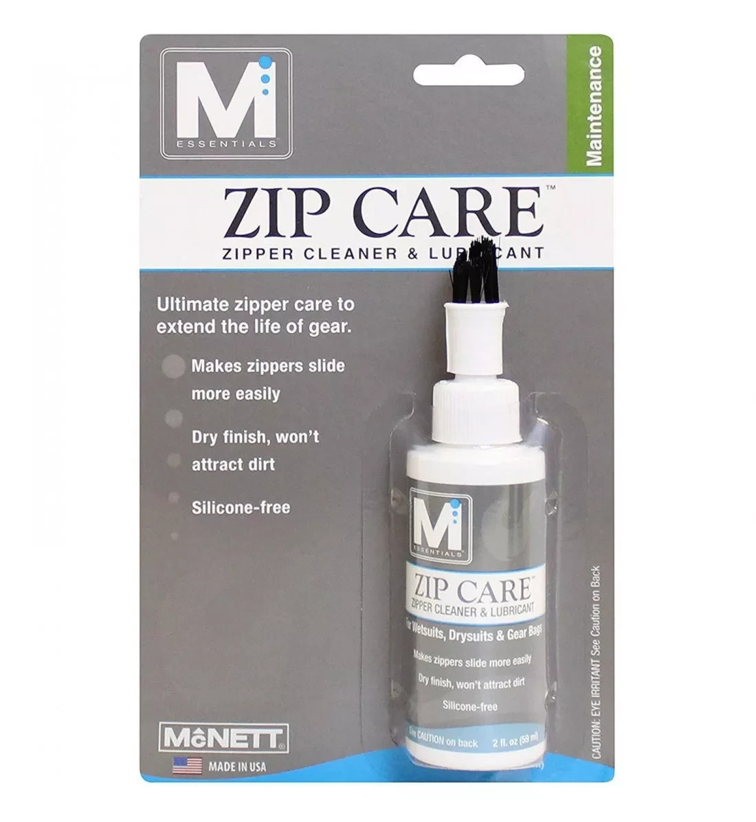 McNett M ESSENTIALS WETSUIT ZIP CARE Zipper Cleaner & Lubricant 2oz BOTTLE2