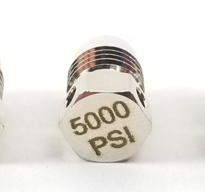 Blue Steel 3/8" Burst Disc Scuba Diving Tank Valve 5000 / 3000 psi Paintball K J3