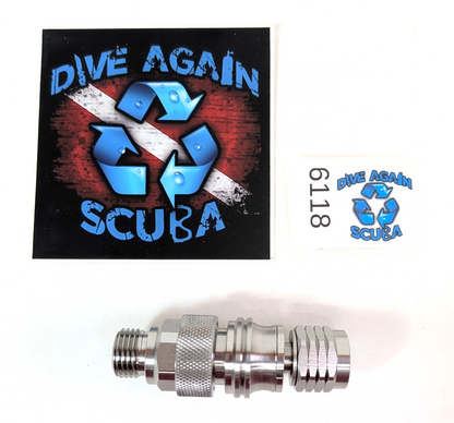 QD Quick Disconnect 2nd Stage Regulator Hose 2 Piece Adapter Set Stainless Steel1