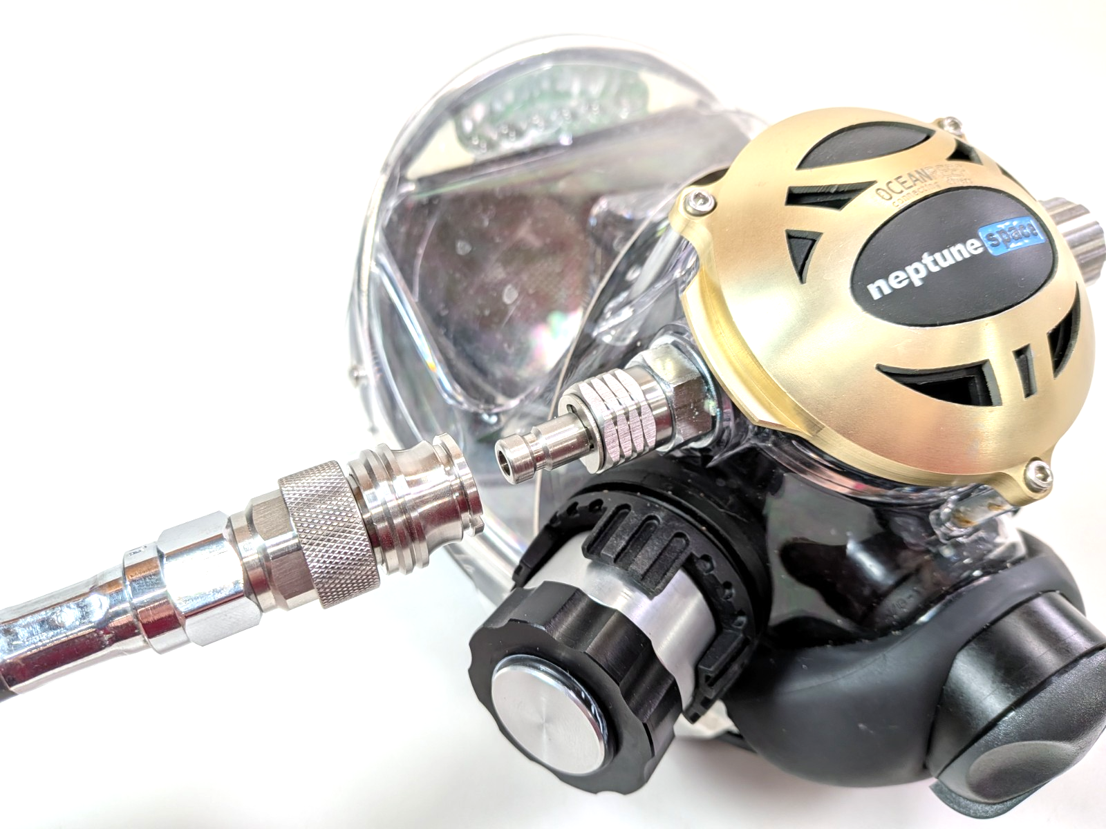 QD Quick Disconnect Hose 2 Piece Adapter Interspiro Full Face Scuba Diving Mask6