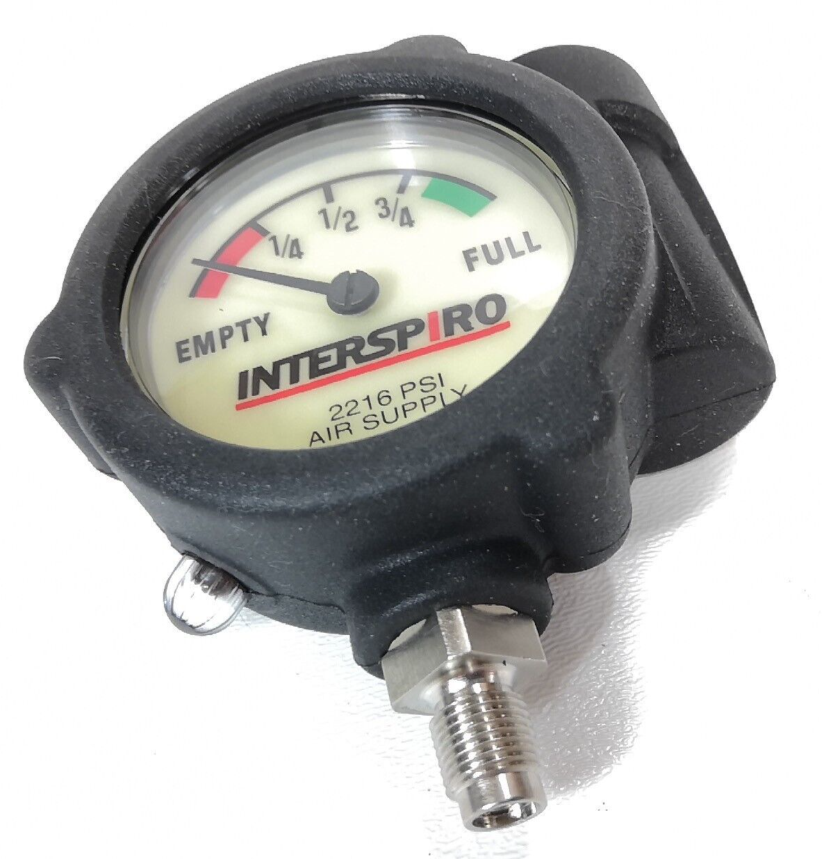 Interspiro SCBA Resipirator 117 Pressure Gauge Visual Alarm Light 2216 PSIG 32911
