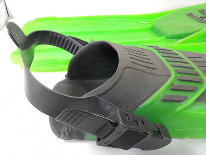 IST Proflex Open Heel Adjustable Fins Flippers Lime Green, Gray Size Large LG L4