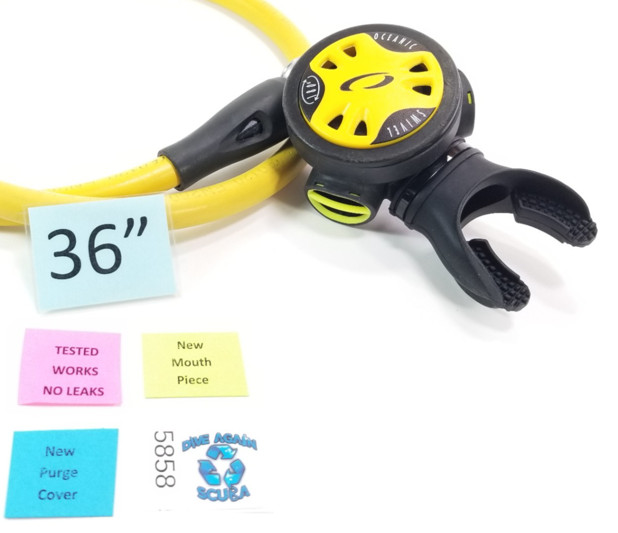 Oceanic Swivel 180 Yellow Scuba Dive Octo Octopus 2nd Stage Regulator Slim line0