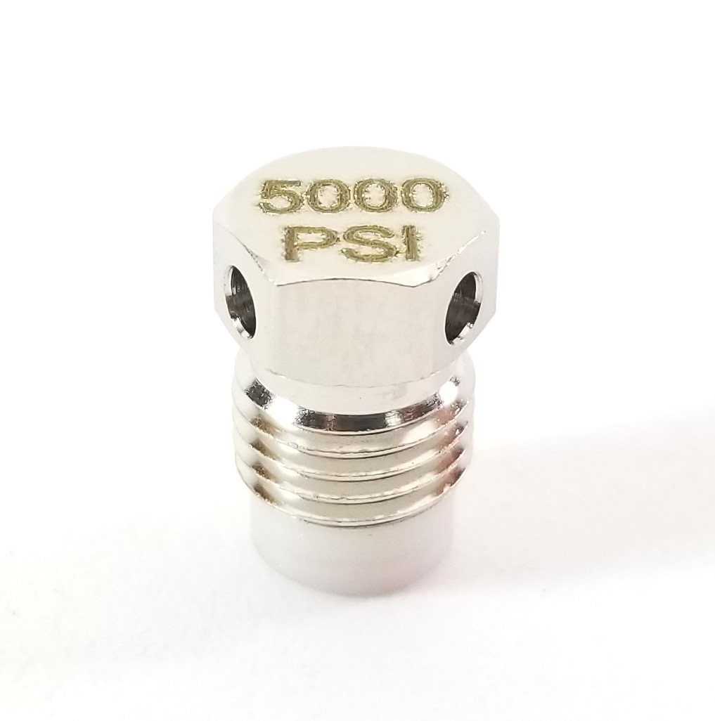 Blue Steel 3/8" Burst Disc Scuba Diving Tank Valve 5000 / 3000 psi Paintball K J0