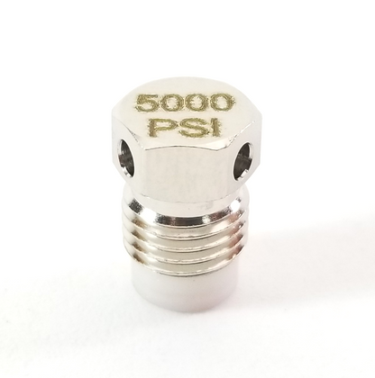 Blue Steel 3/8" Burst Disc Scuba Diving Tank Valve 5000 / 3000 psi Paintball K J0