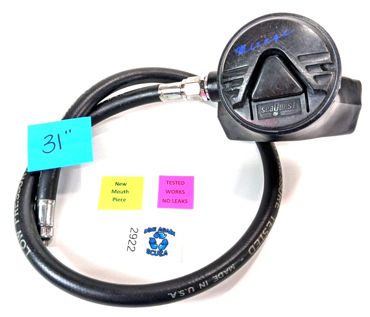 SeaQuest Mirage Second 2nd Stage Regulator Scuba Dive (Octo) NEW Mouthpiece 29221