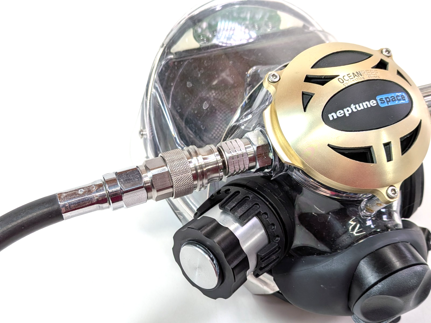 QD Quick Disconnect Hose 2 Piece Adapter OTS Full Face Scuba Diving Mask10