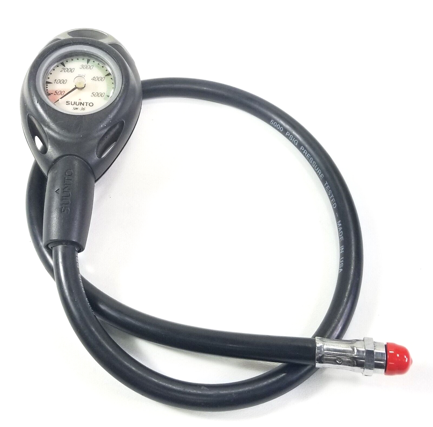 Suunto SM-36 2in 5000 PSI SPG Submersible Pressure Gauge Scuba Dive w Boot #44382
