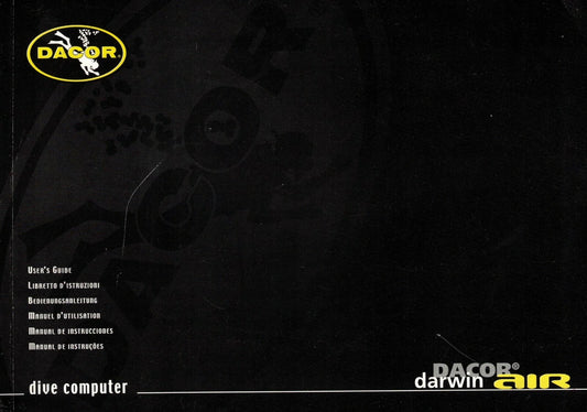 Dacor Darwin Air Scuba Dive Computer Printed Manual ENGLISH version0