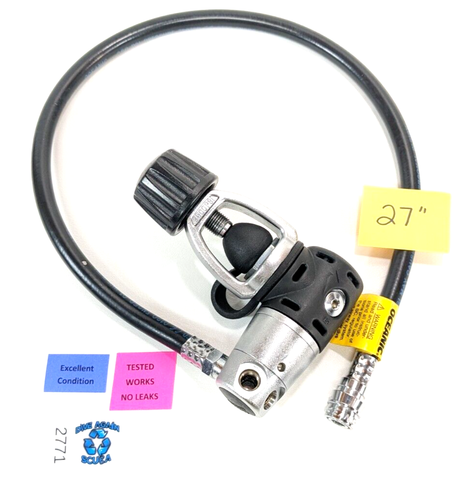 Oceanic PX2 Alpha 7 Scuba Diving Yoke First 1st Stage Regulator + Inflator hose0