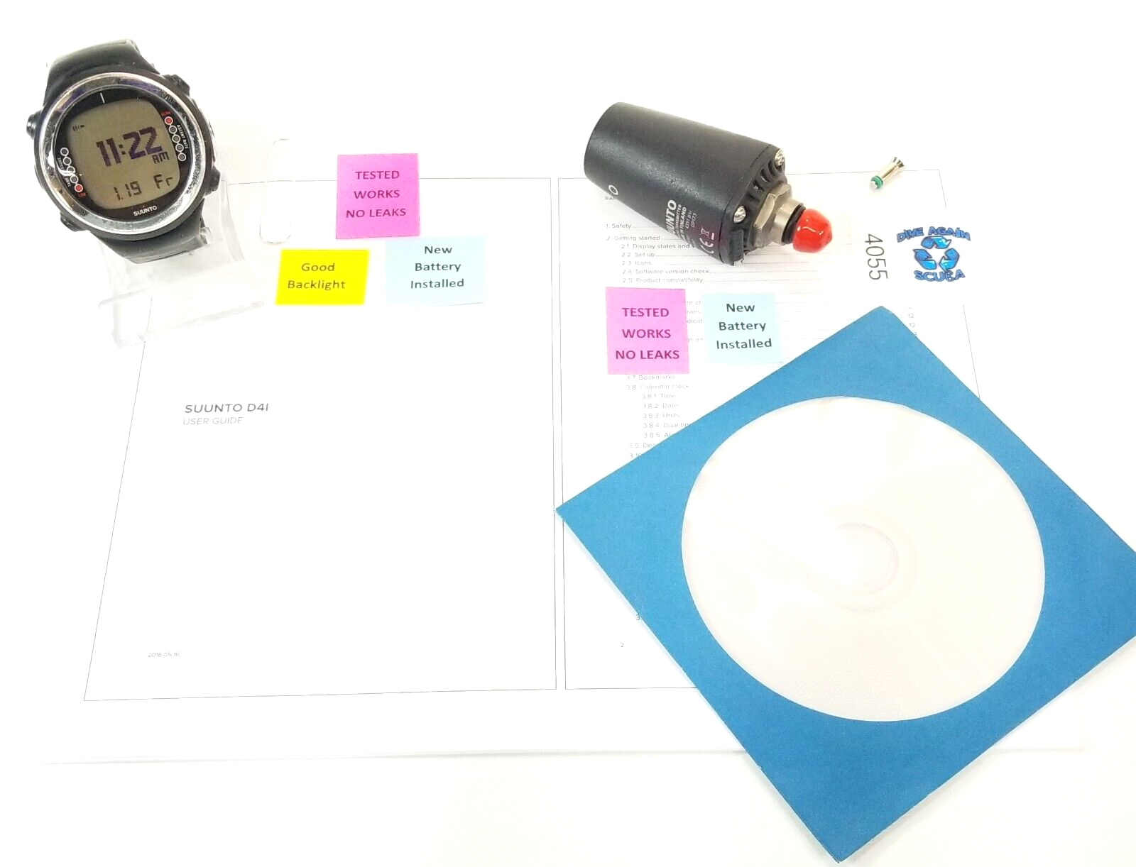 Suunto D4i Air Wrist Watch Computer & Transmitter Wireless Nitrox Scuba Diving0