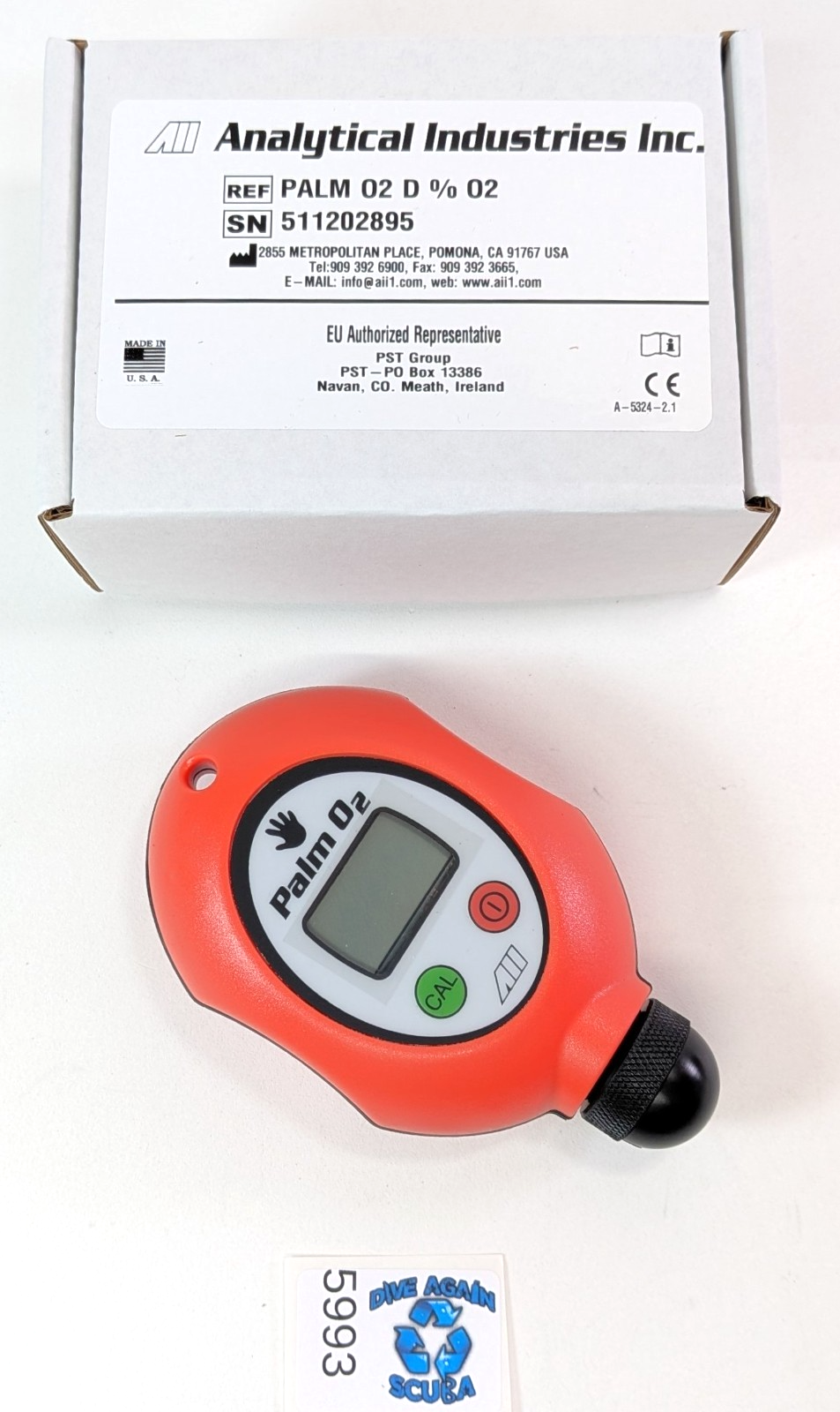 Analytical Industries Palm O2 Remote Handheld Oxygen / Nitrox Analyzer 0-100% O26