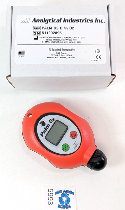 Analytical Industries Palm O2 Remote Handheld Oxygen / Nitrox Analyzer 0-100% O26