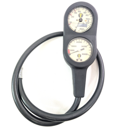 US Divers Scuba Navigator 2 or 3 Gauge Complete Console SPG, Depth, Slate2