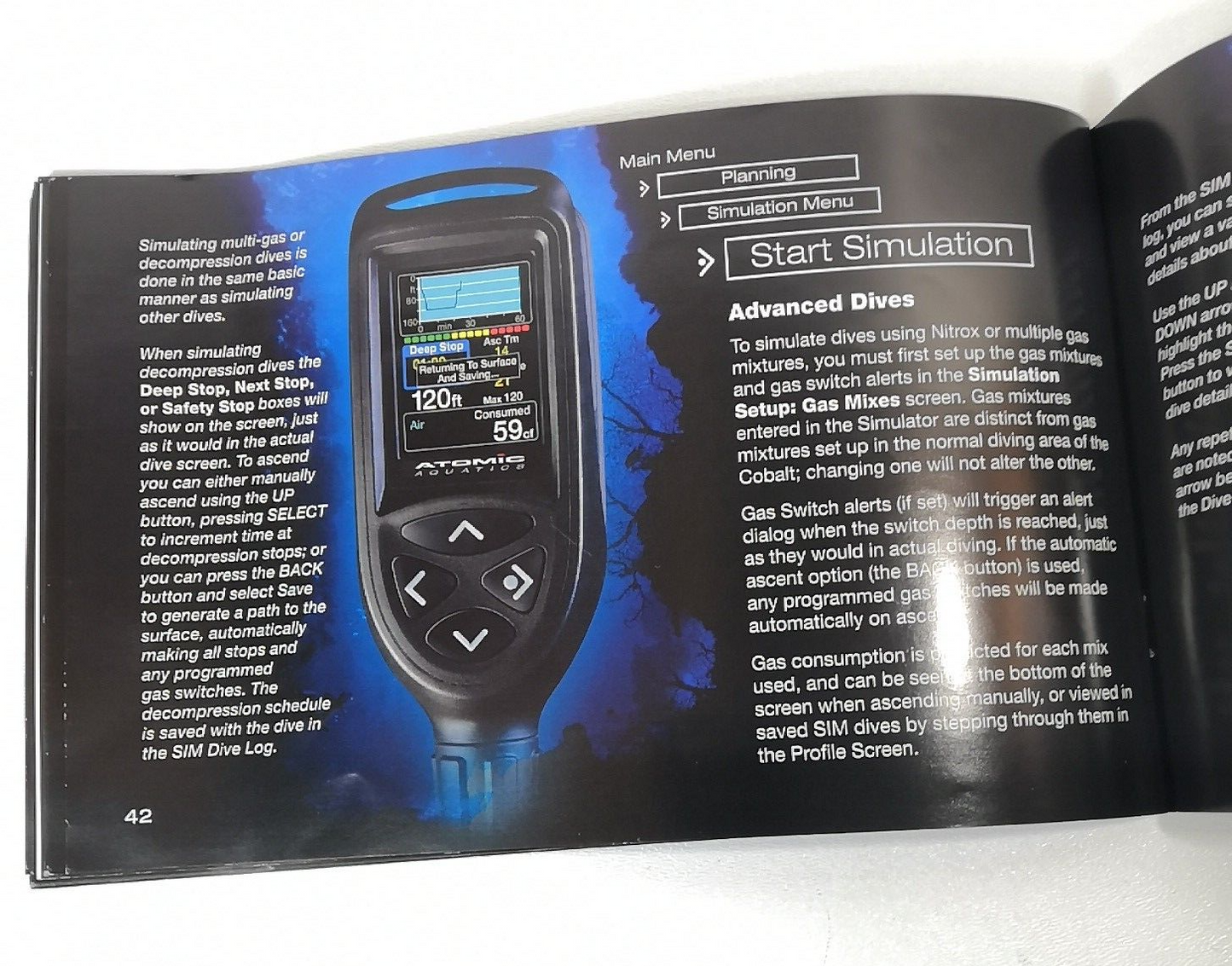 Atomic Cobalt 1 Scuba Dive Computer Instruction Owners Manual Full Color Genuine2