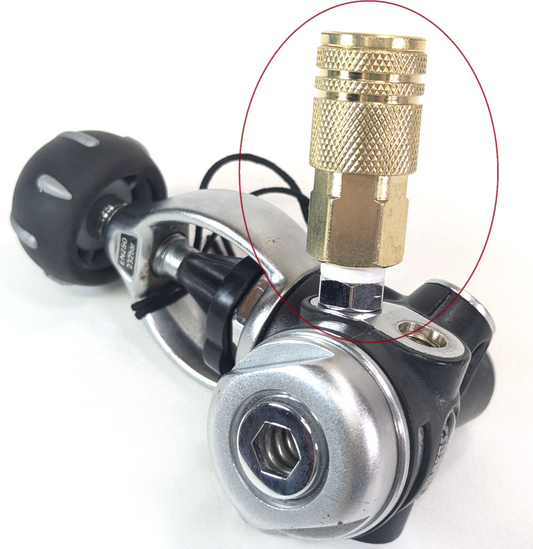 1/4" Quick Disconnect Coupler Scuba Dive 1st Stage Adapter Air Tool Connect0