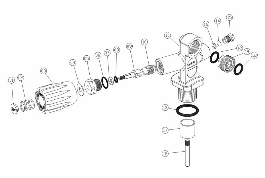 Stainless Steel Scuba Diving Tank Valve Handle Replacement Stem Spindle K, J3