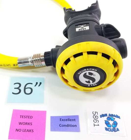 Scubapro R195 Octo Second 2nd Stage Regulator Octopus Scuba Dive + NEW 36" Hose0