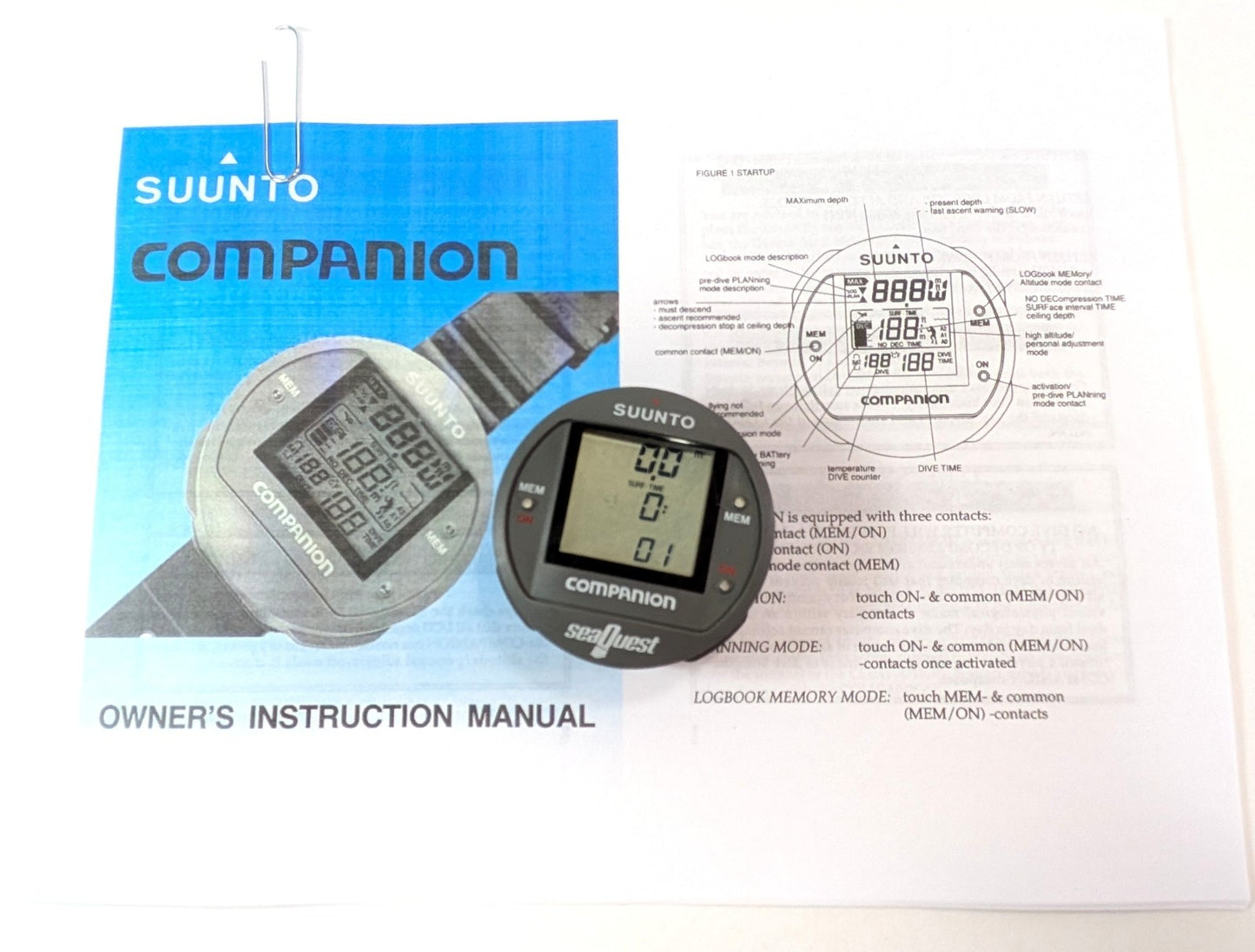 Suunto SeaQuest Companion Metric Scuba Dive Computer Puck Module (Fusion)2