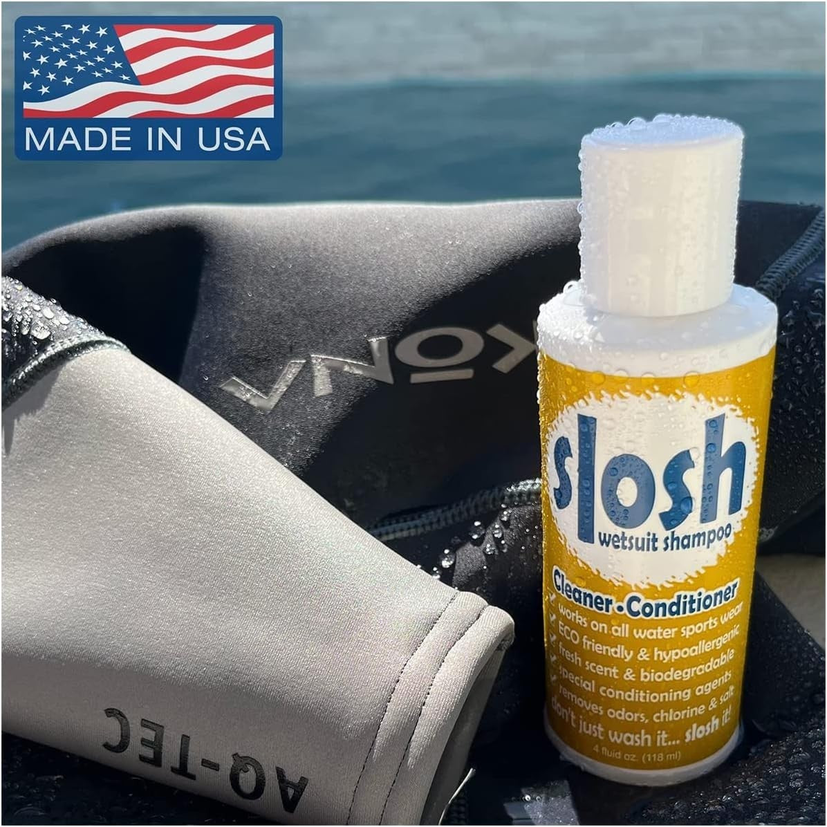 JAWS Slosh Wetsuit Shampoo Cleaner Conditioner 1 fl. oz. Scuba Dive Travel Size2