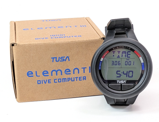 Tusa Element III Scuba Diving Wrist Computer Nitrox Compatible Backlit Display 30