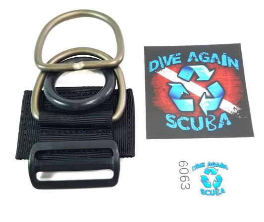 Scuba Max Scuba Diving Weight Belt Keeper with D-Ring Kit 2"0