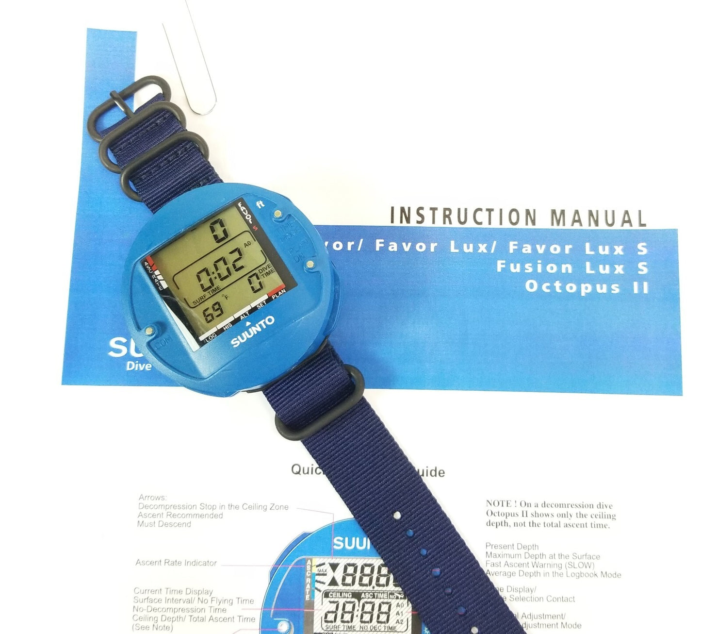 Suunto SeaQuest Favor S Scuba Dive Wrist Computer Companion Fusion Octopus #49912