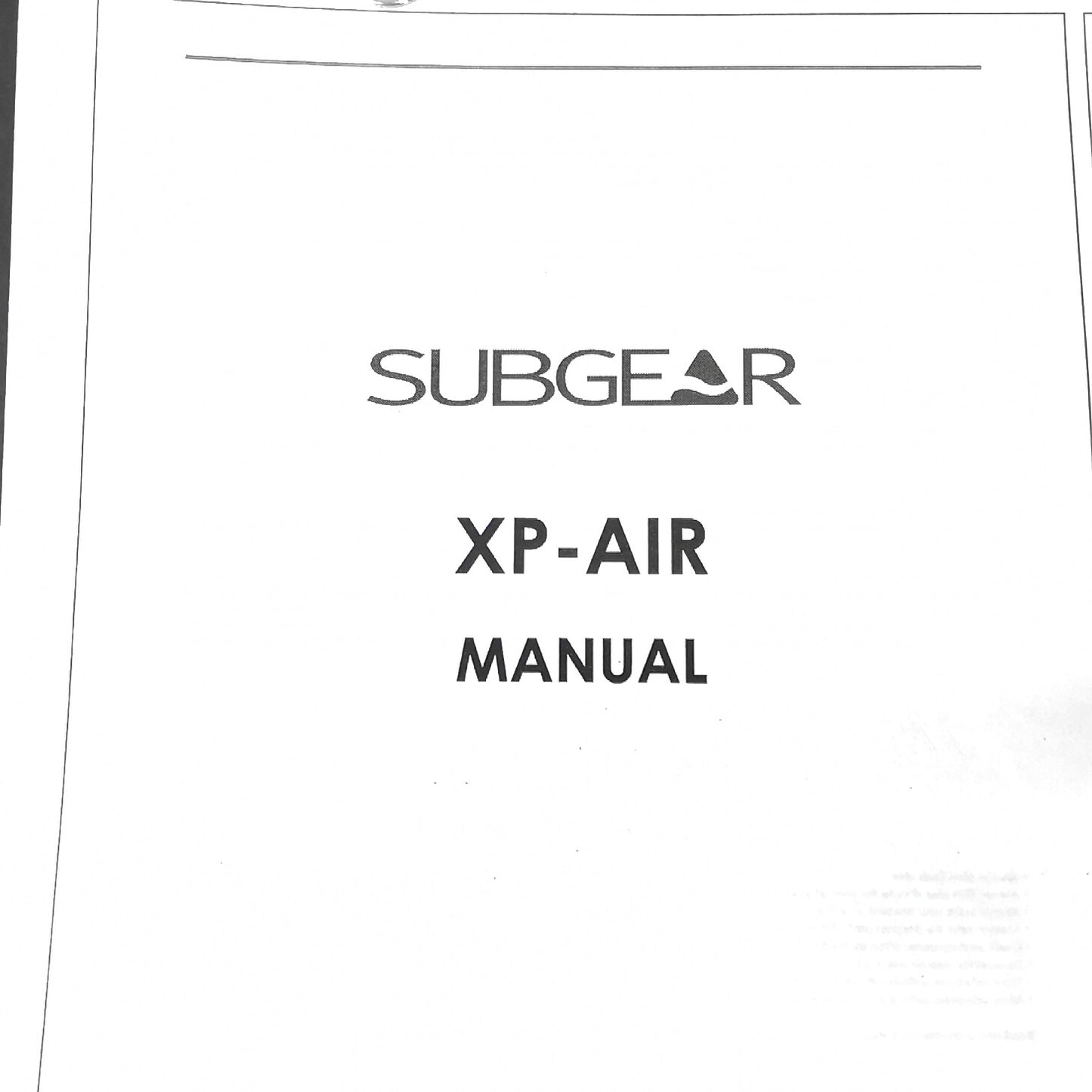Sub gear / Scubapro XP Air 54 Page Scuba Dive Computer Printed Manual XPA, XPAir2