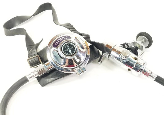 US Divers Aqua Lung Calypso J Regulator Set Scuba Dive 1st & 2nd Stage Vintage