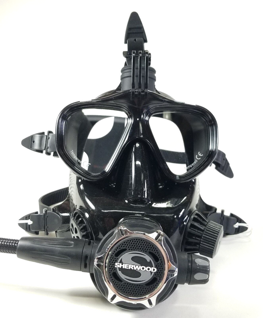 Sherwood Full Face Scuba Dive Mask Fits Most 2nd Stage Regulators SR1 SR2 Brut