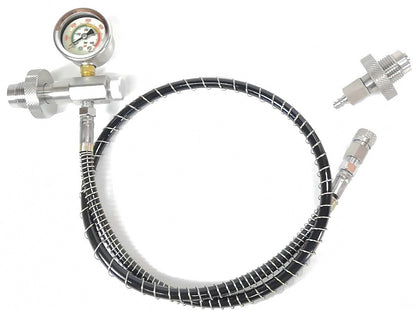 DIN Scuba Tank to Tank Air Equalizer, Transfer Hose Crossover Dive 3ft + SPG1