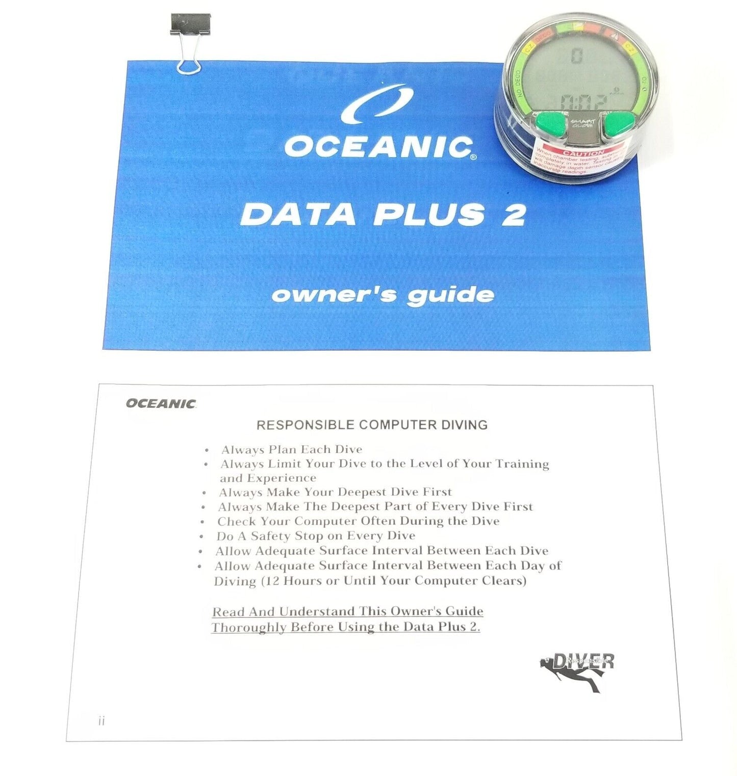 Oceanic Data Plus 2 Air & Nitrox Puck Module Scuba Dive Computer           #4615