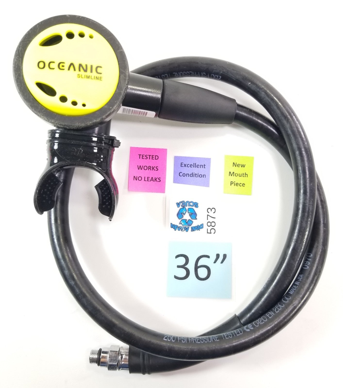 Oceanic Slim Line 2 Yellow Scuba Dive Octo Octopus 2nd Stage Regulator Slimline2