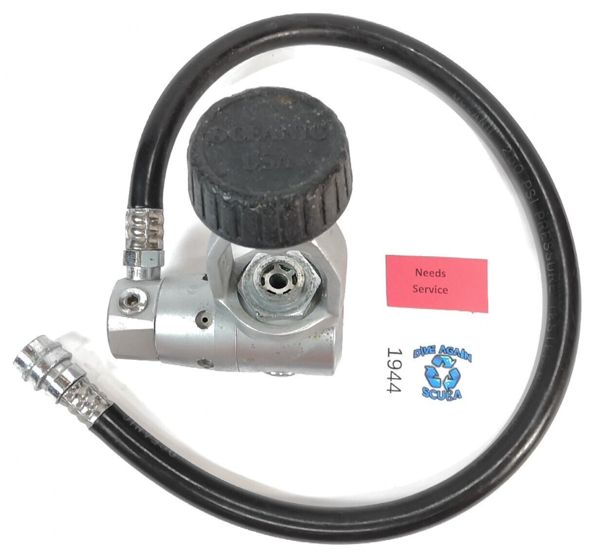 Oceanic Omega 1st First Stage Yoke Scuba Dive Diving Regulator + Inflator Hose1