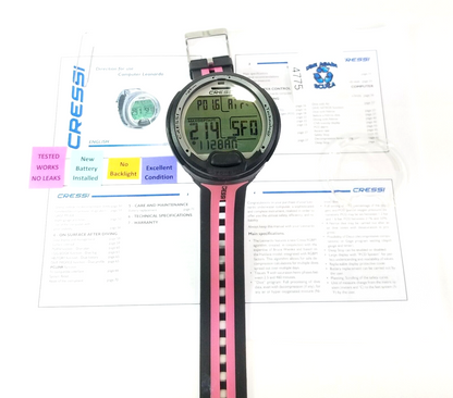 Cressi Leonardo Pink Wrist Watch Scuba Diving Computer Air & Nitrox        #4775